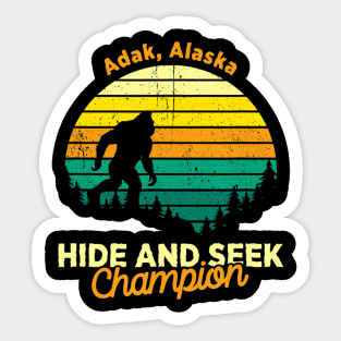 Vintage Adak, Alaska Mountain Hiking Souvenir Print Sticker